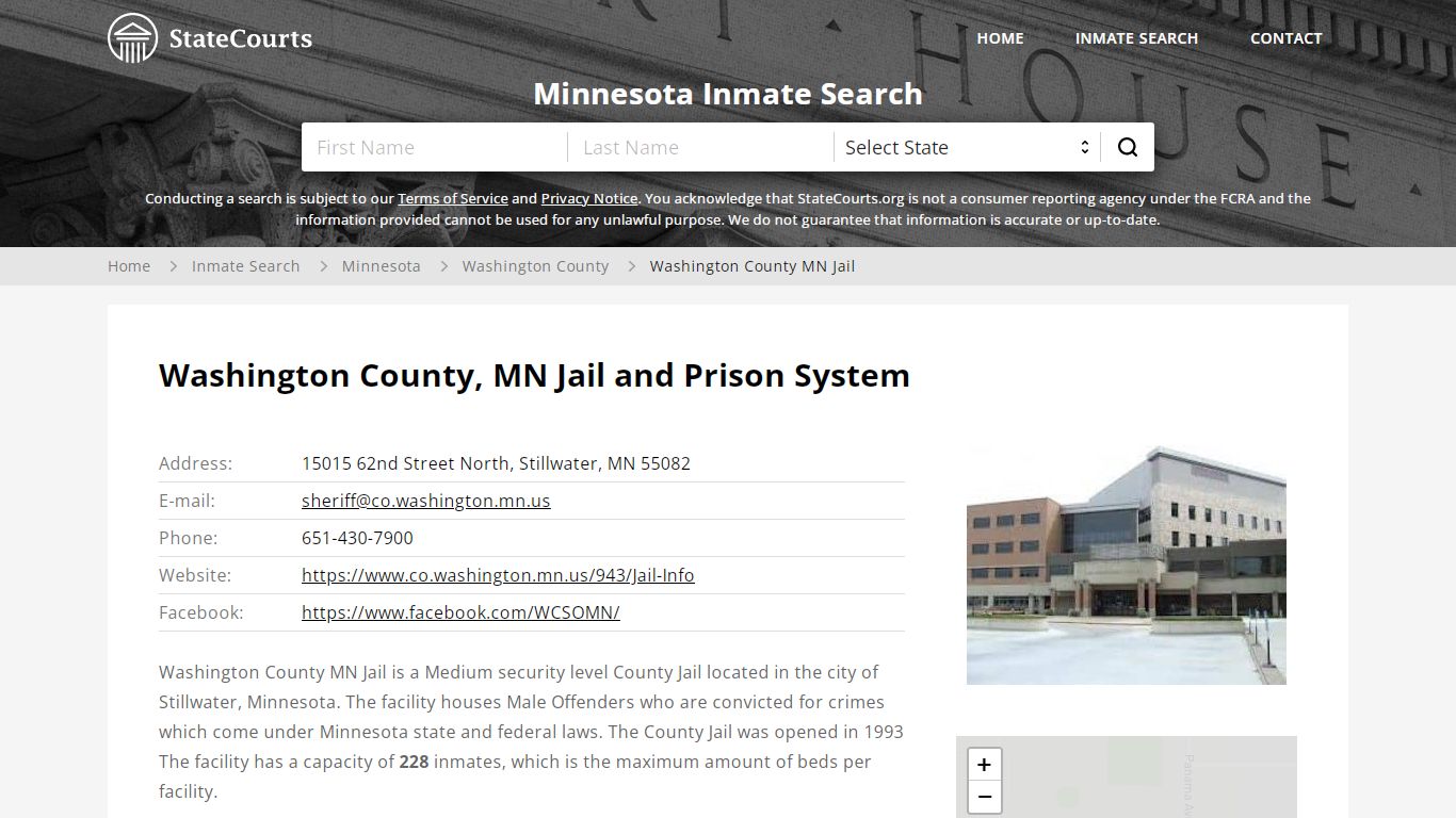 Washington County MN Jail Inmate Records Search, Minnesota - State Courts